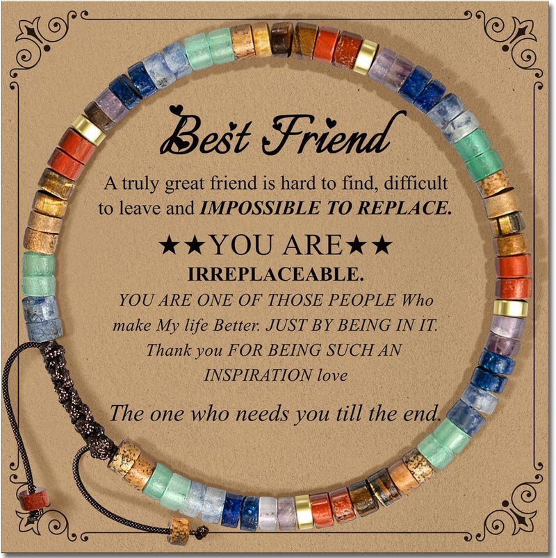 ZOKCC Inspirational Gifts Bracelets for Women: Christmas Day Gifts for Women Friends Sister Mom - Healing Natural Stone Beads Bracelets Thinking of you Get Well Soon Gift for Women - Image 1